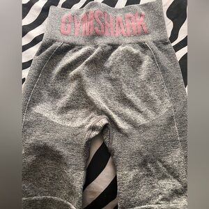 Gymshark Gray Athletic Shorts with Pink Logo